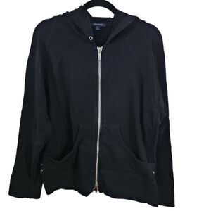 Anne Klein Vintage Black Pima Cotton Hoodie Size XL